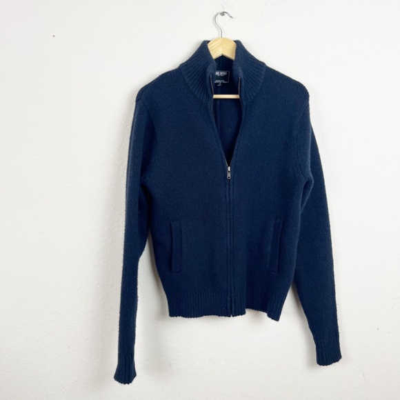 Todd Snyder Blue Wool Full Zip Mens Sweater Size Small